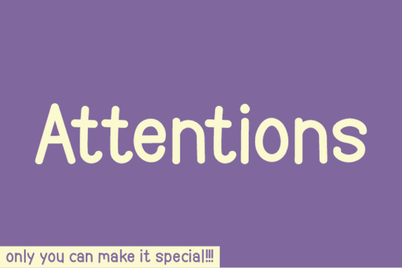 Attentions: A Handwritten Font for Modern Web Design