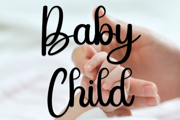 Baby Child Font for Handmade Creations