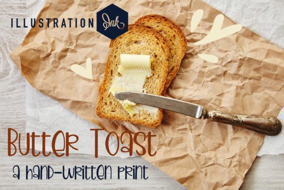 Butter Toast: A Handwritten Font for Editorial Elegance
