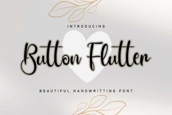 Button Flutter: A Friendly Handwritten Font for Creative Projects