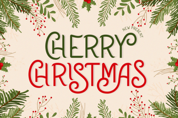 Cherry Christmas: The Handwritten Typeface for Festive Editorial Design