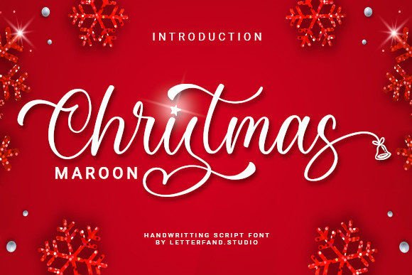 Christmas Maroon Script Font Review