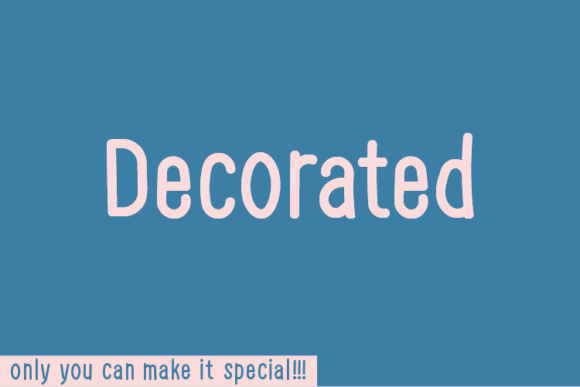 Decorated: A Natural Handwritten Typeface for Authentic Branding