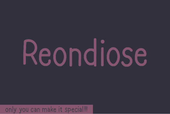 Reondiose: A Handwritten Font That Breathes Life Into Digital Designs