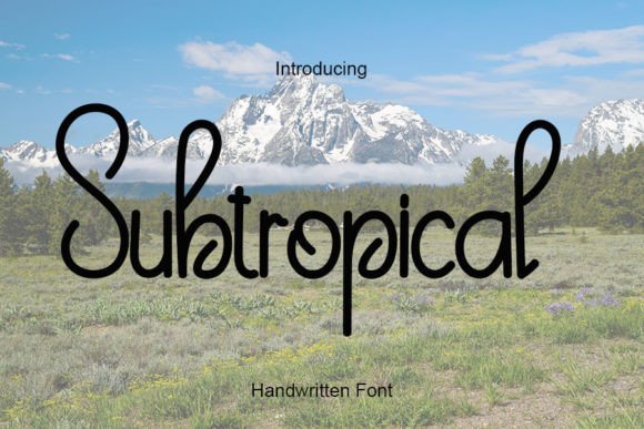 Subtropical Font for Handmade Creations
