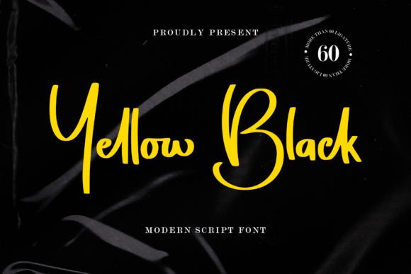 Yellow Black: A Versatile Script Font for Editorial Design